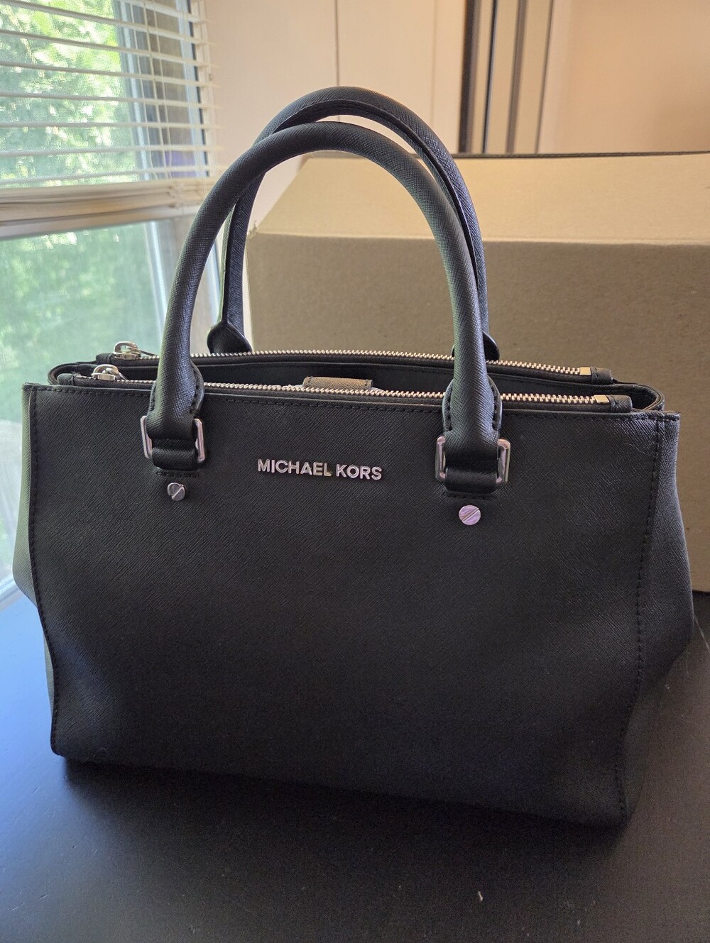 Michael Kors Sutton Medium Saffiano Leather Satchel Handbag